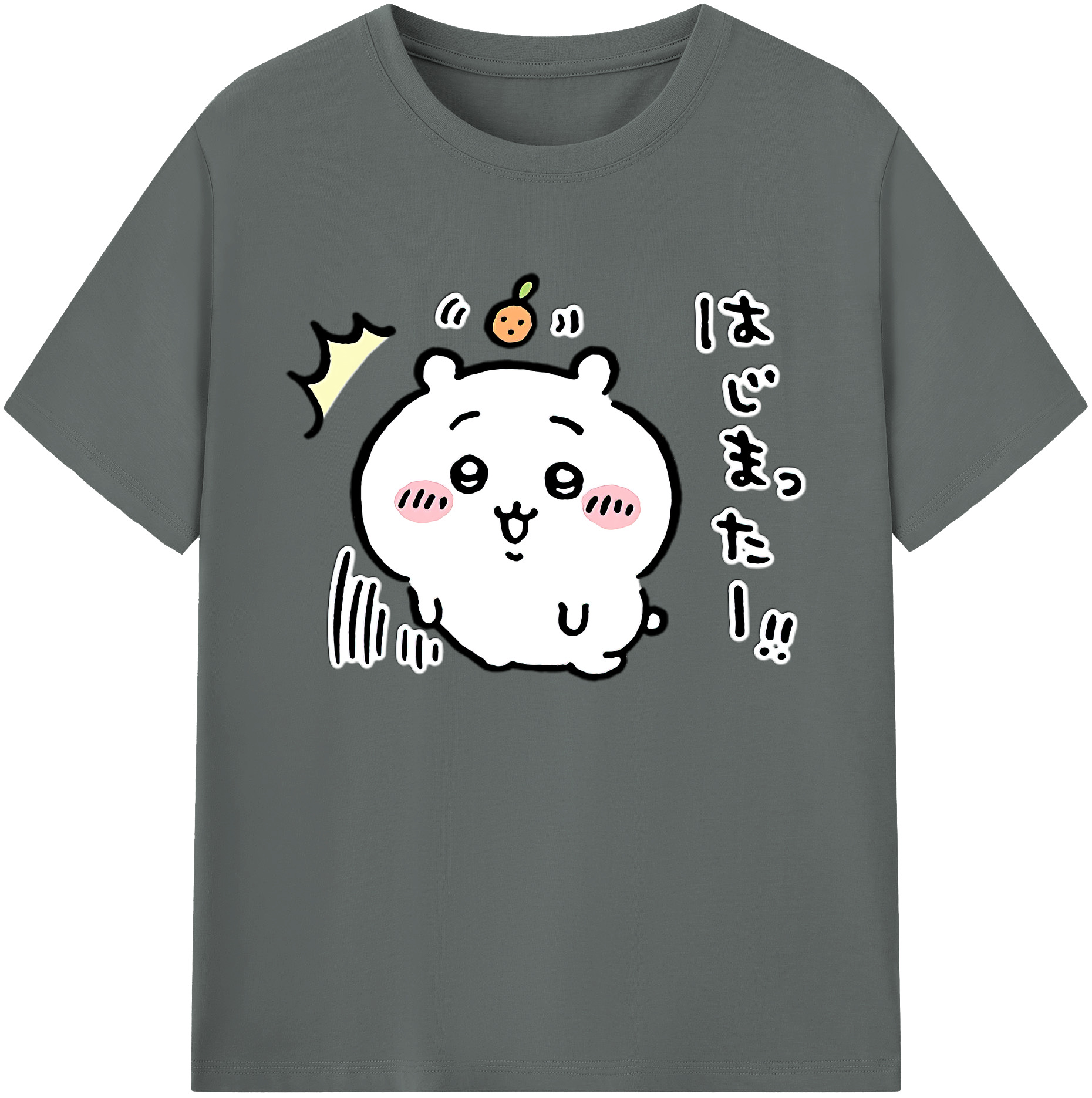 （画像用） ちいかわ ちいかわ Chii-kawa chiikawa 綿100％ メンズ半袖Tシャツ｜肌触りやわらか＆通気性